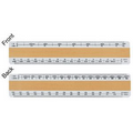 4 Bevel Metric Ruler / Double Numbered (6")